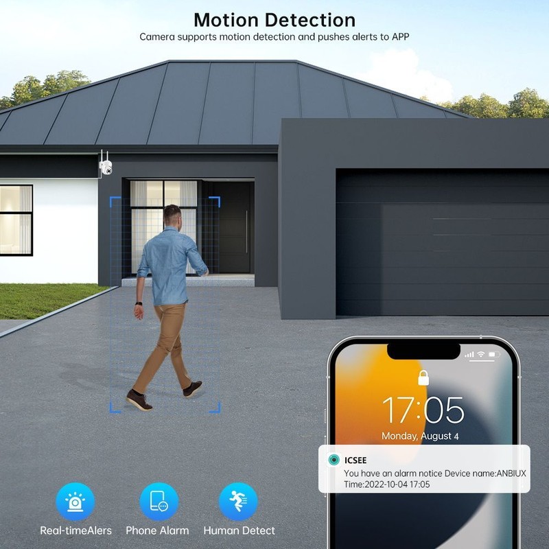 4MP PTZ Wifi IP Camera Outdoor Security Protection 5x Zoom Surveillance SmartCam gallery