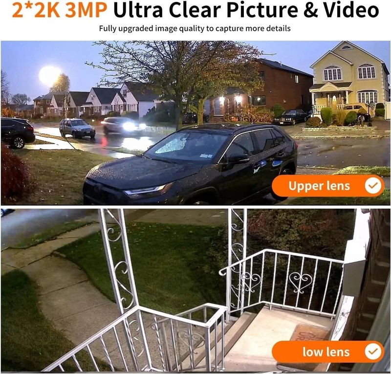 Wireless Solar Security Camera Outdoor Dual Lens PTZ Night Vision Weatherproof gallery