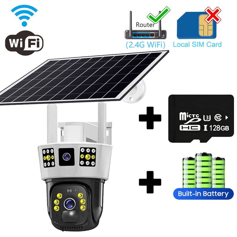 6K 12MP HD Solar Camera 4G SIM Card Wifi Outdoor IP Wireless Security CCTV Surve gallery