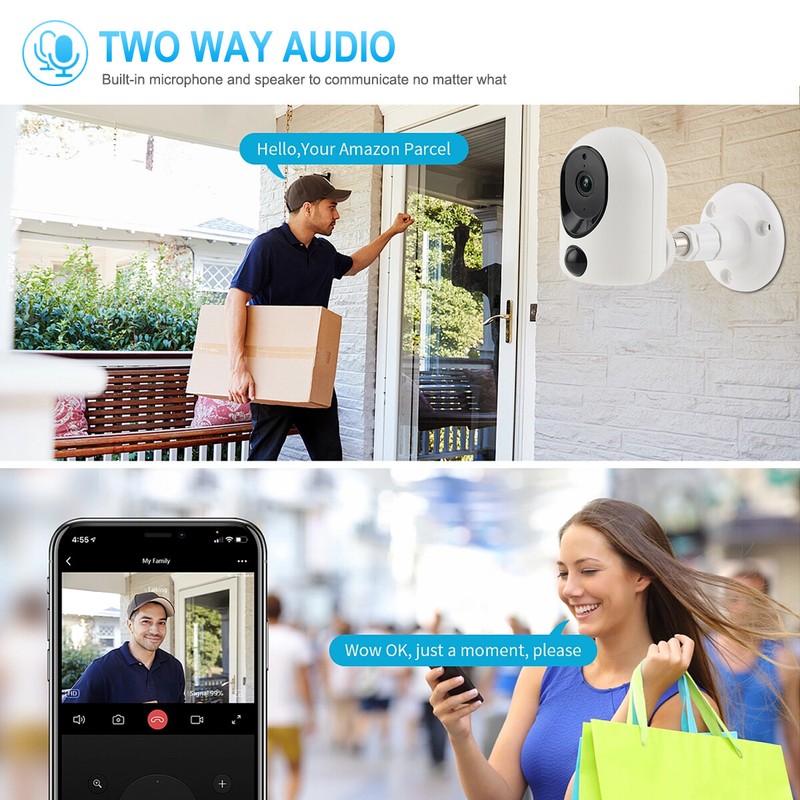 Wireless PIR Motion Night Vision Camcorder Home Security Cam 2K Wifi Camera 4MP gallery