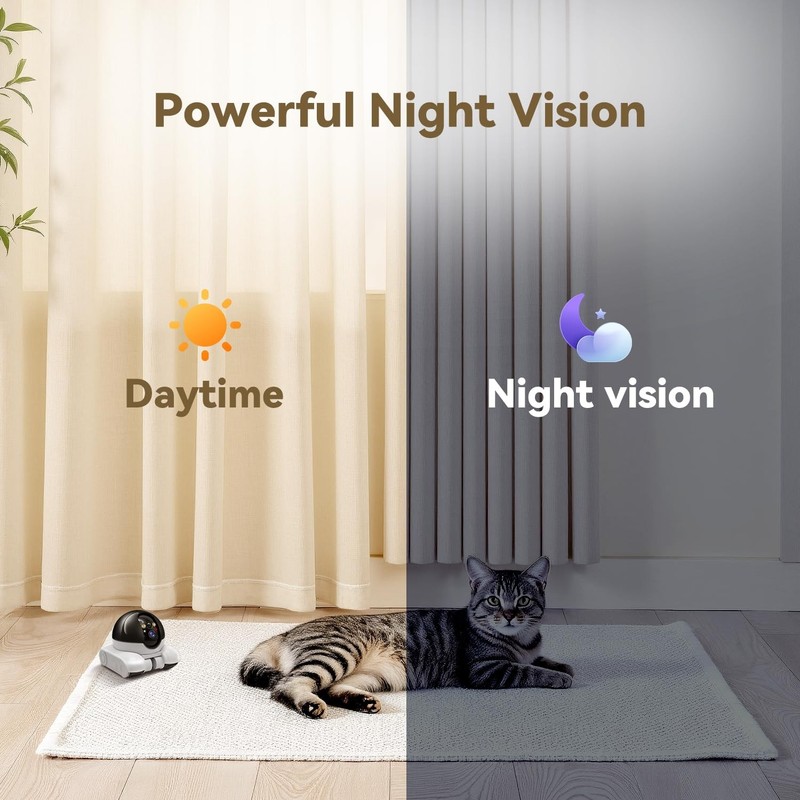 AEZ Robot on Wheels 1080P Dual Lens,Indoor Movable with 2-Way Talk,Blinky Bot... gallery