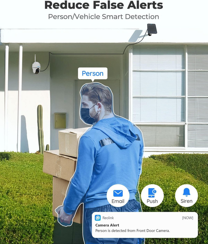 Security Camera Wireless Outdoor, Pan Tilt Solar Powered, 5MP 2K+ Color Night Vi gallery