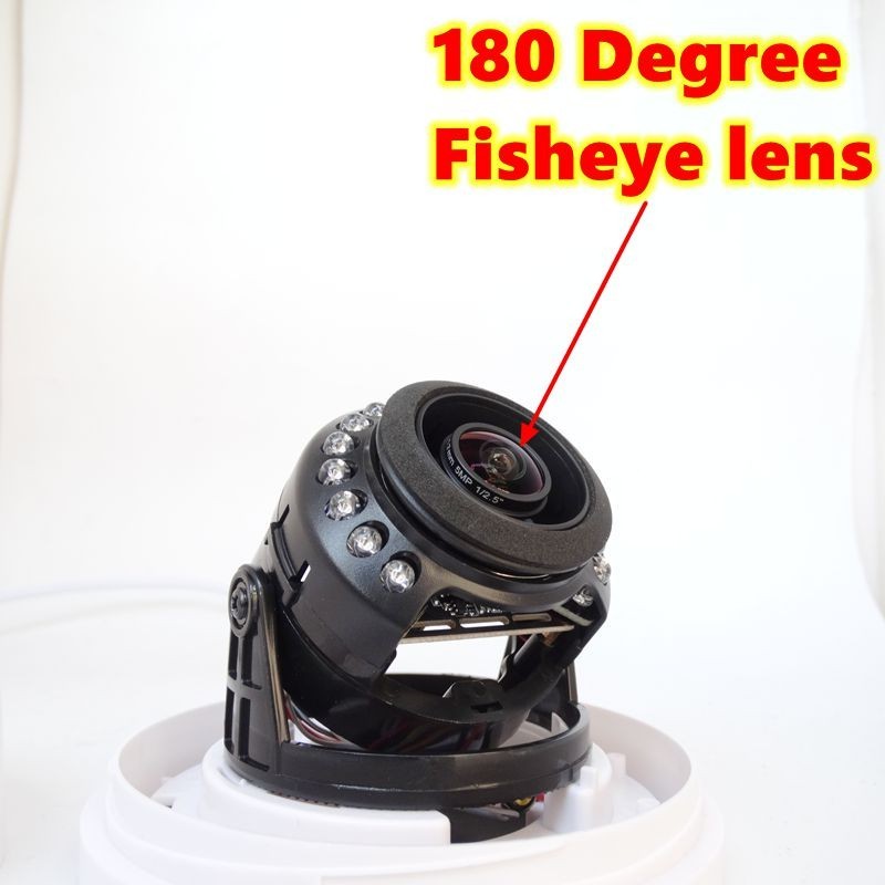 HD TVI AHD CVI CVBS CCTV Security Camera 180 Degree Wide Angle Fish-eye lens 2MP gallery