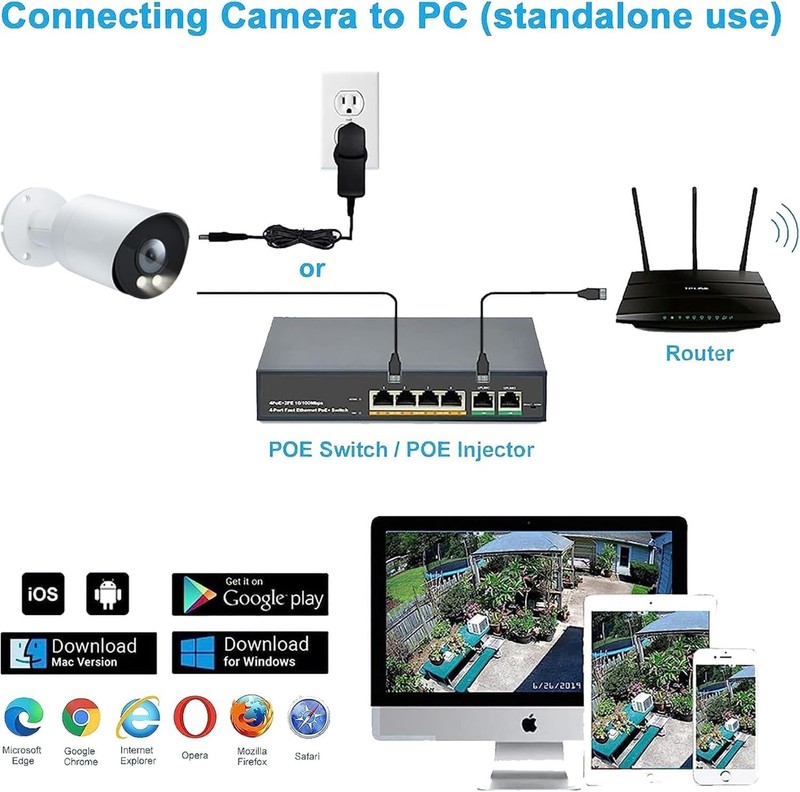 8MP PoE IP Full Color Night Vision Camera Outdoor/Indoor Metal Housing 2.8mm gallery
