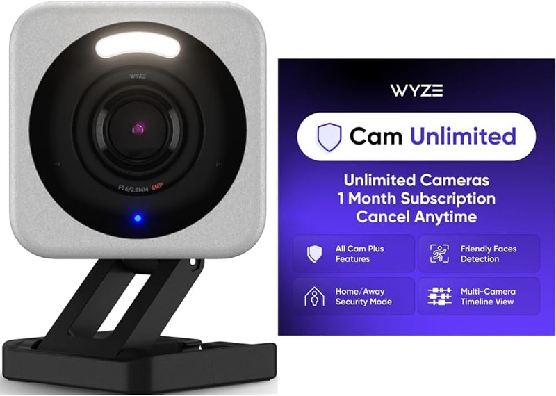 Cam V4 Grey 2-Pack with Cam Unlimited Monthly, Covers Unlimited Cameras, Auto- gallery
