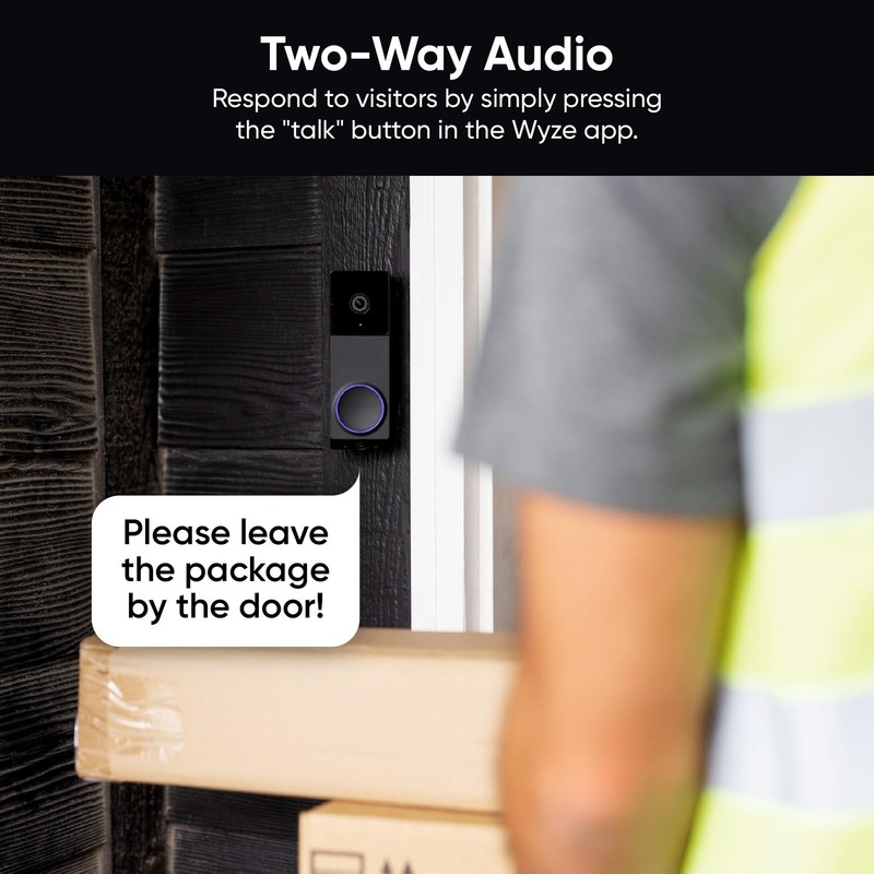 Wireless Duo Cam Video Doorbell (Chime Included), Battery Powered, 2K Full HD... gallery