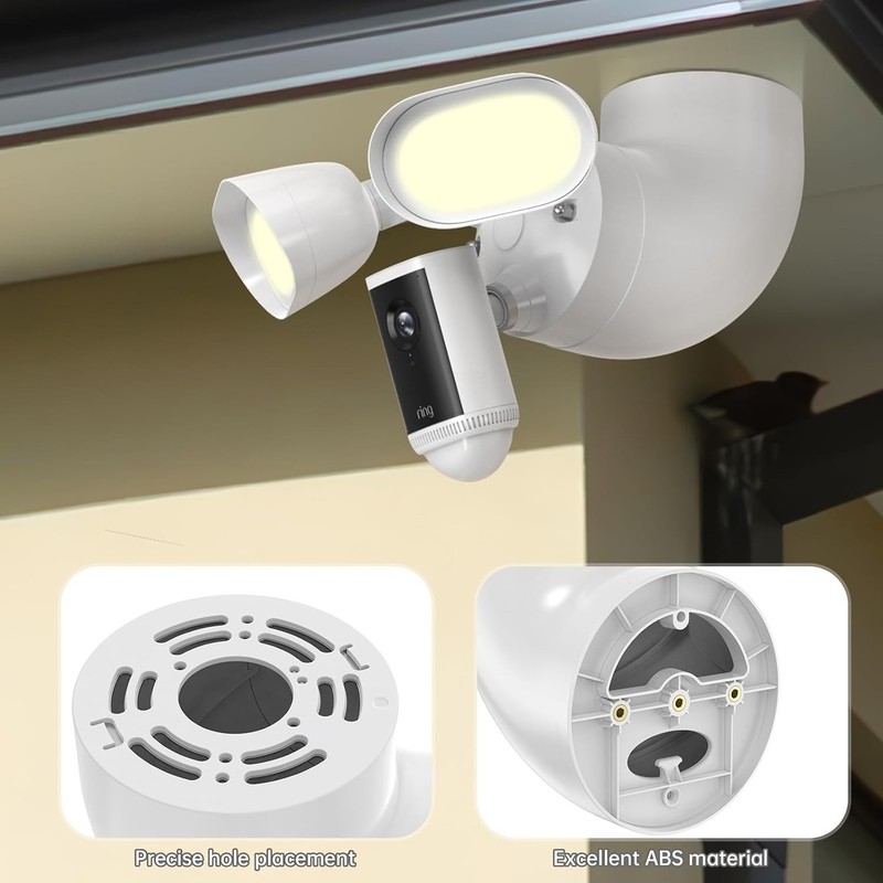Compact Eave Mount for Ring Floodlight Cam & Blink - Weather-Resistant Security gallery