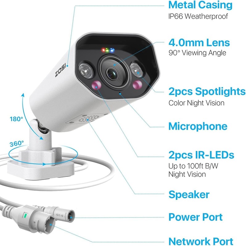 Camara De Seguridad Với Deteccion De Rostros Y Sirena De Luz Estilo Lujo gallery