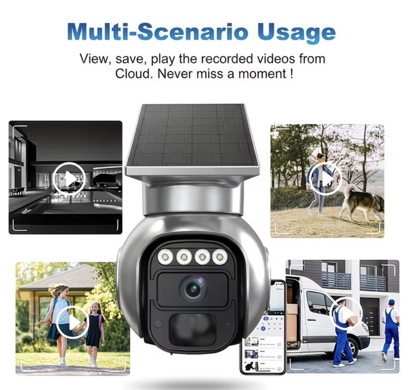 Outdoor Wireless Security Camera.PTZ Solar Wireless Security AI Human Detection gallery