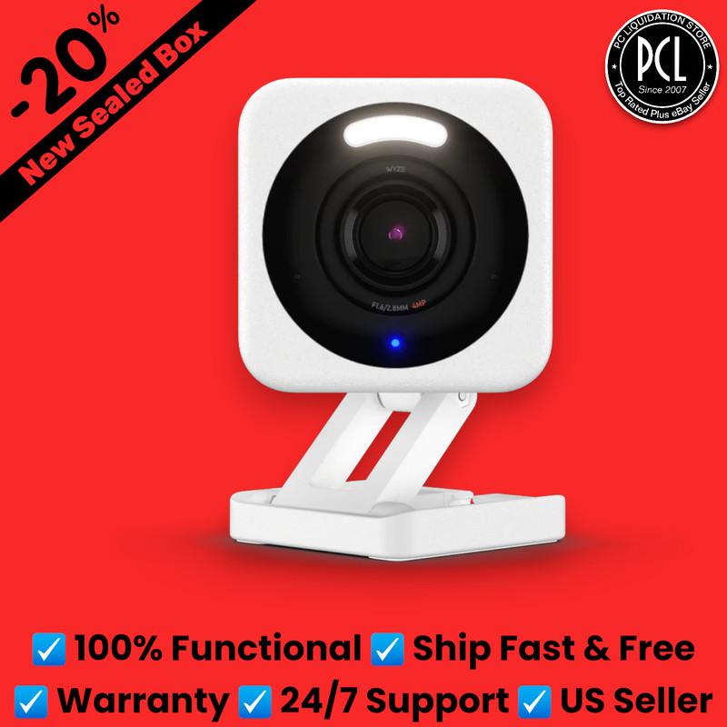 ✅ Wyze Cam V4 2.5k QHD Resolution Wired Color Night Vision Camera – White ✅