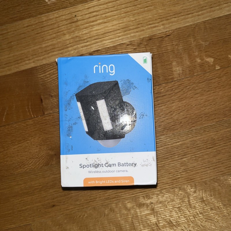 Ring Spotlight Cam Outdoor Battery Powered Security Camera – Black
