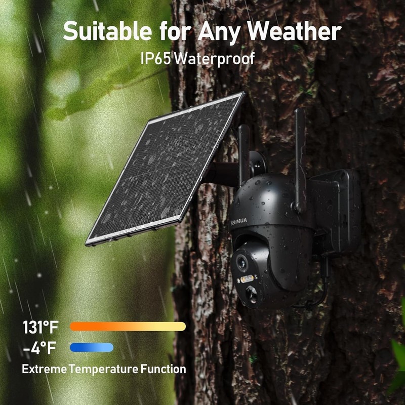Outdoor 4G LTE Security Camera: Solar-Powered, 360° View, 2-Way Talk, Waterproof gallery