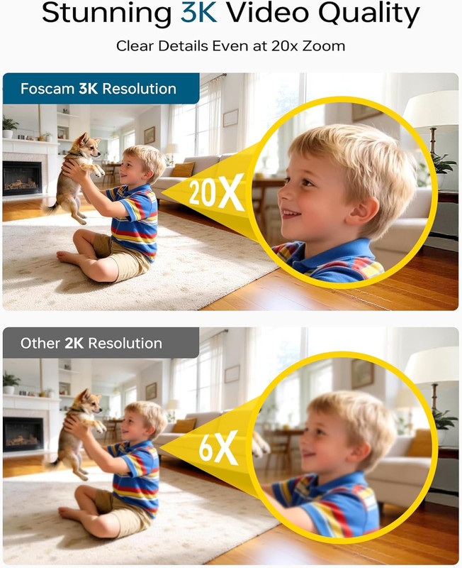 3K Security Camera Indoor, 360° PTZ Baby & Pet Monitoring for Home Security, 5MP gallery