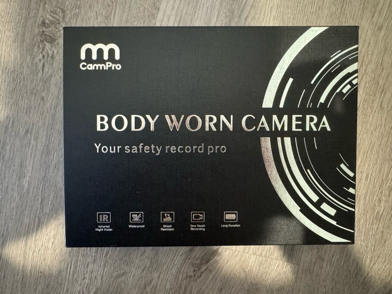 CamPro Body Worn Camera 64GB Waterproof Shock Resistant IR Night Vision HD 1296P