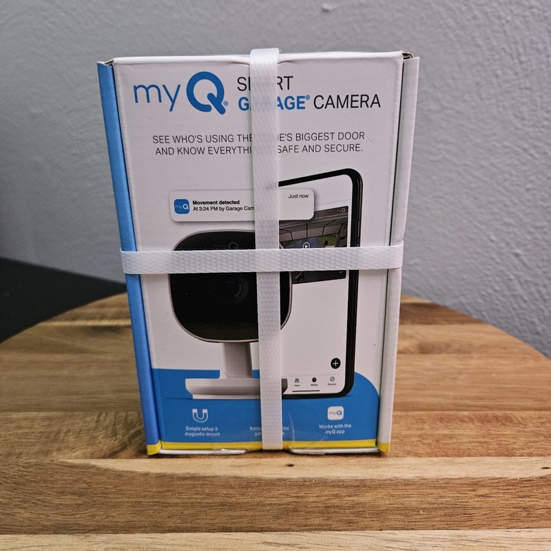myQ Smart Garage Security Camera – 1080p HD Video, Night Vision, Motion (Sealed)
