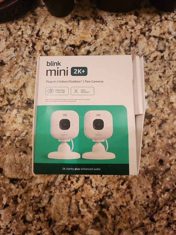 Blink Mini 2K+ Plug-In Indoor/Outdoor Smart Security Camera (2-Pack) gallery