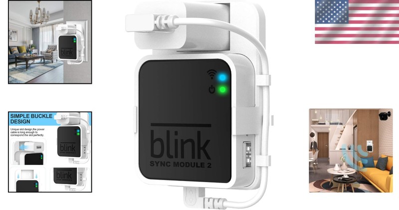 Blink Sync Module 2 Mount Bracket Holder for Indoor Outdoor Use White gallery