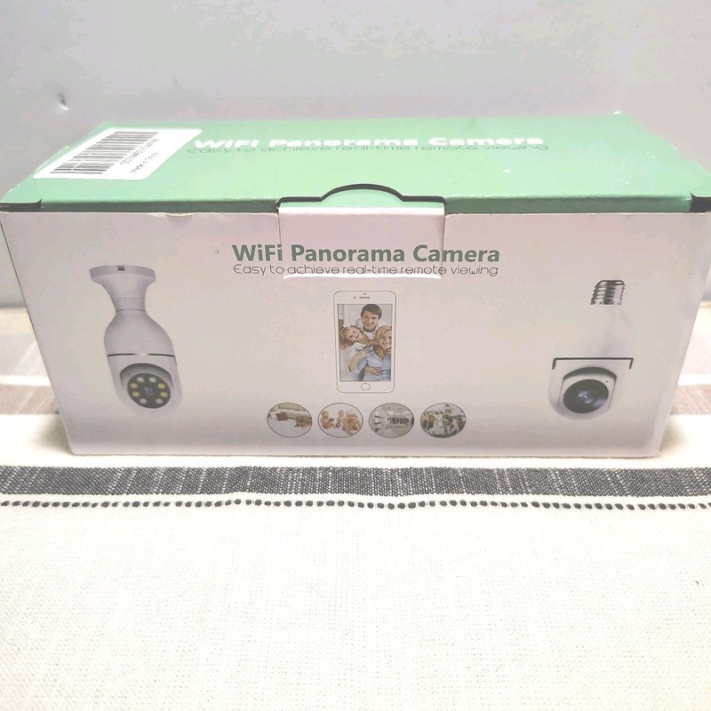 Wi-Fi Smart Camera, Install Bulb, Control With Their App, NEW, Panoramic Views