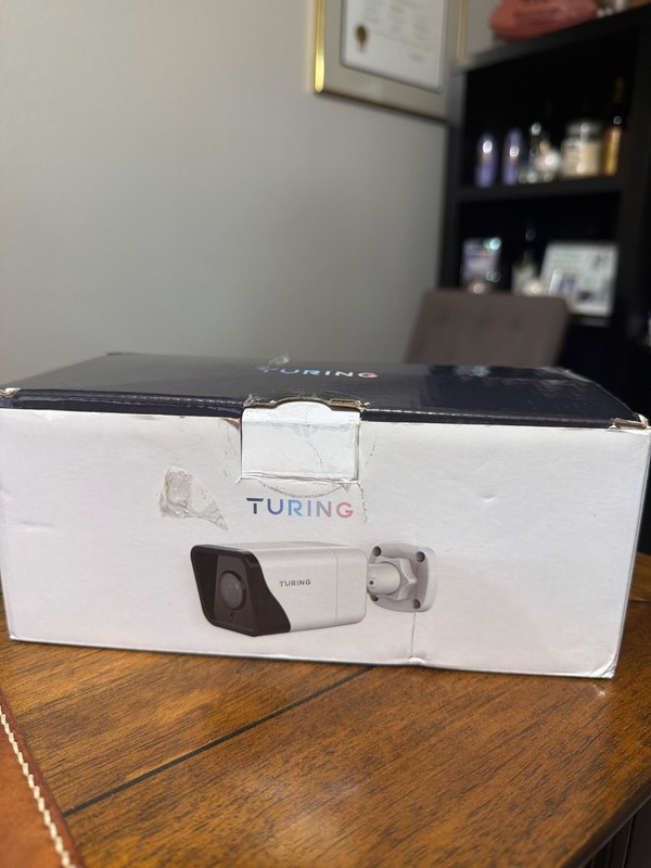 White Brand New (Open box but never used) Turing 4MP Bullet Camera gallery