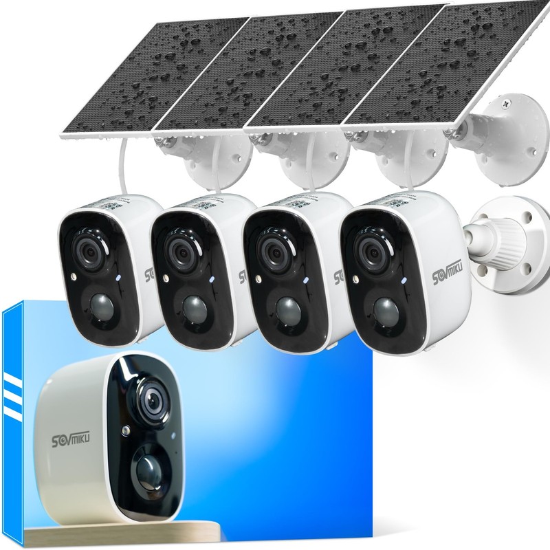 Vicohome 4CG6 Best 2K Solar Security Camera Wireless Outdoor System, No NVR N…