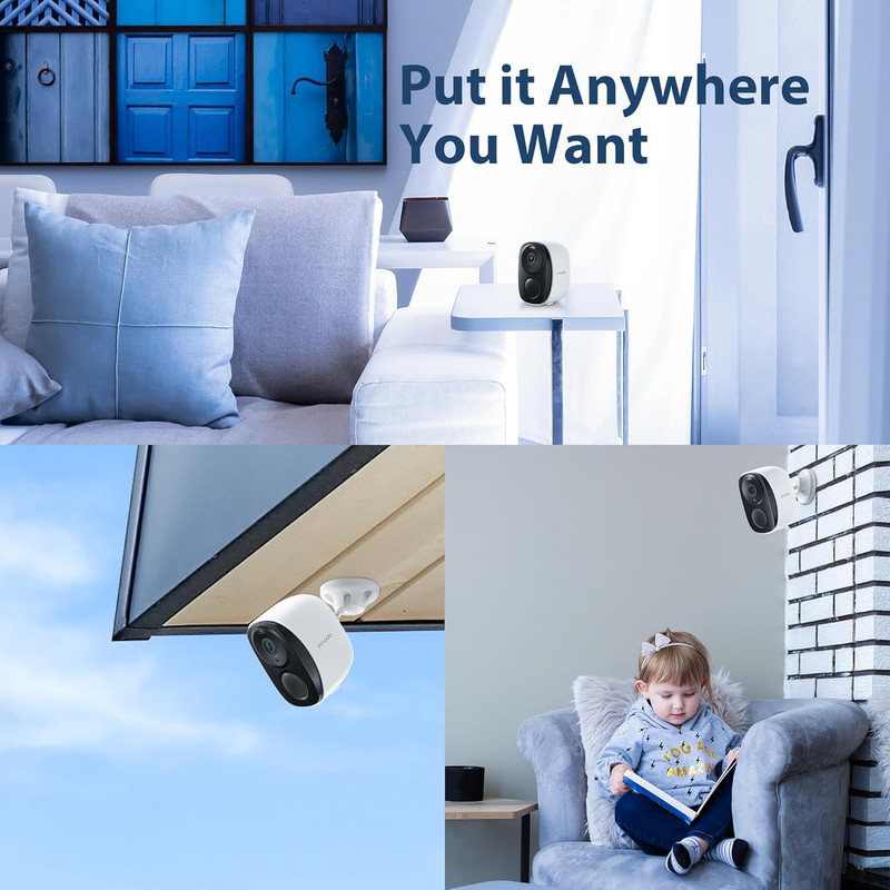 Outdoor Wireless Security Camera -Wire-Free, Rechargeable, Battery Powered Indoo gallery
