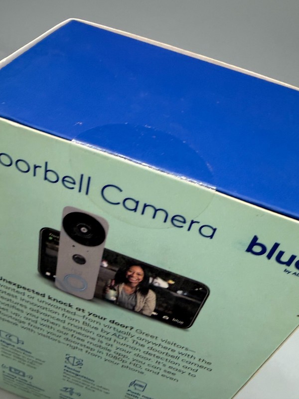 Blue ADT Video Doorbell Camera Pearl Gray - Sealed gallery