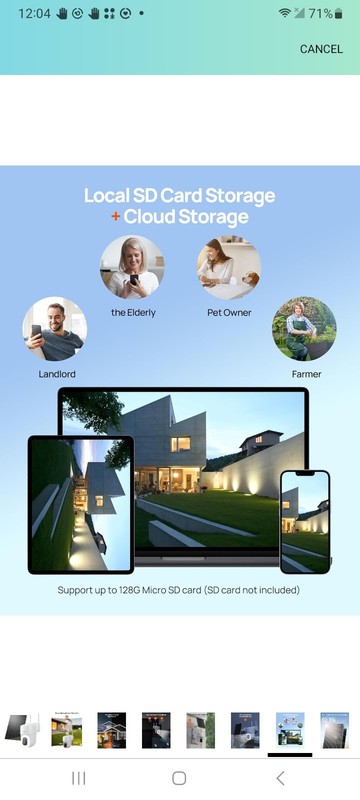 Solar Security Camera Wireless Outdoor, 2K 3MP 2.4G WiFi Camera..............216 gallery
