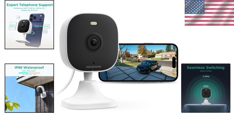Smart Security Camera Indoor/Outdoor WiFi 2.4G/5G, 4MP, Plug-in, , 2-Way Audi... gallery