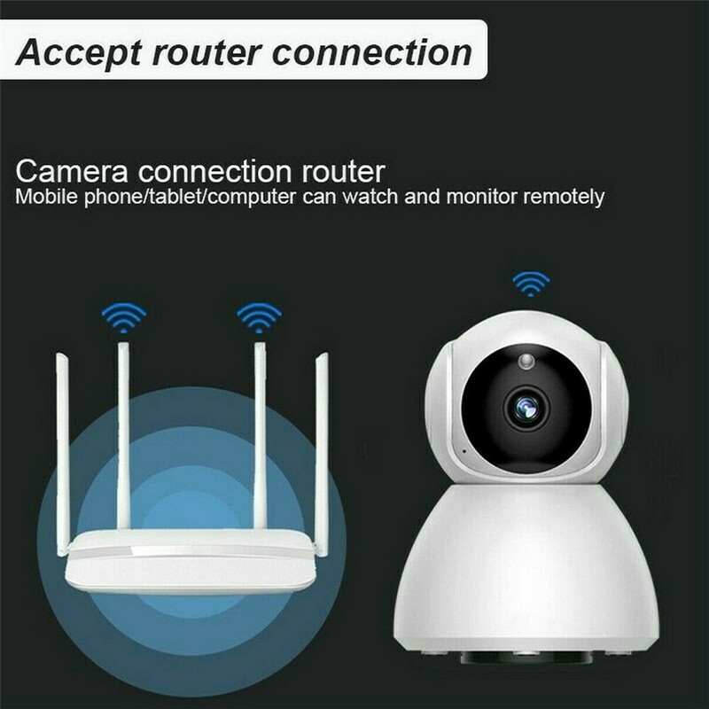 Panoramic WiFi IP Camera 1080P Baby/Pet Monitor Security Cam CCTV Night Vision gallery