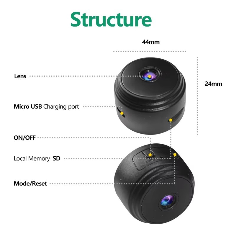 Mini WiFi Cameras,Wireless Cameras with Audio and Video Live Feed, HD 1080P Home gallery