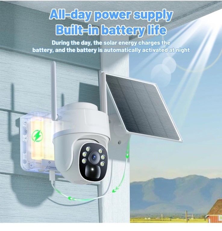 4G LTE Cellular Security Camera Solar Wireless 2K Night Vision Waterproof