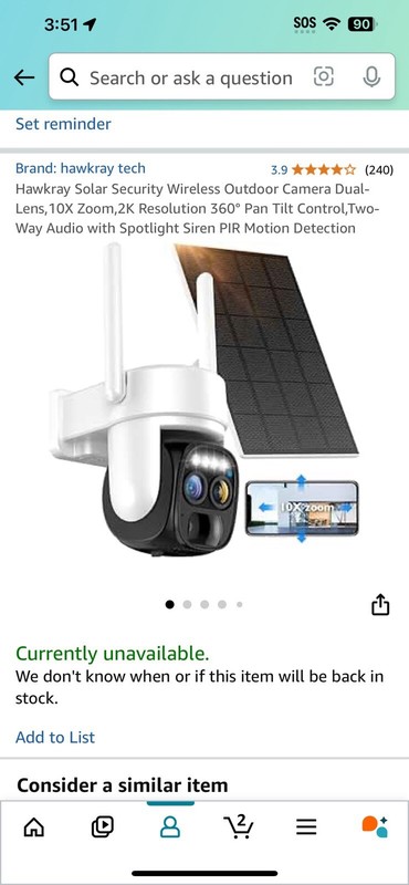 Hawkray Outdoor Security Cameras; So Popular They Are All Out Of Stock!