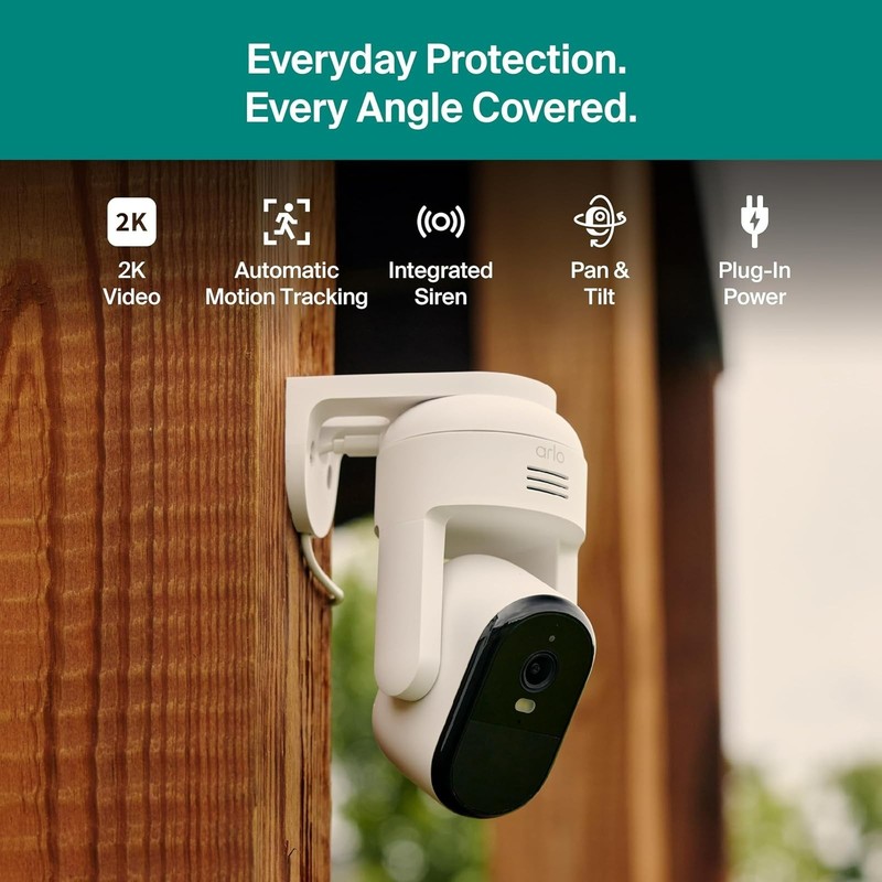 Arlo Essential Pan Tilt Security Camera 2K - Wired Outdoor Security gallery