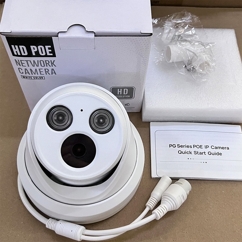 VIKYLIN Turret IR30M Recorder Ethernet 4MP POE CAMERA MIC CCTV Onvif Black/White gallery