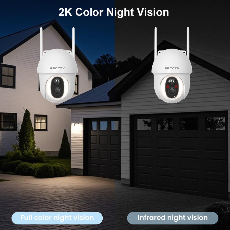 ARCCTV 4G LTE Solar WiFi Security Camera 4MP Outdoor Surveillance Two-Way Audio gallery