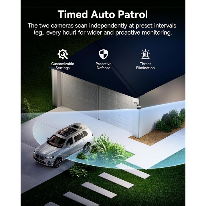 Wireless Outdoor Solar Security Camera Dual 3K AI 300 Degree Pan Night Vision gallery