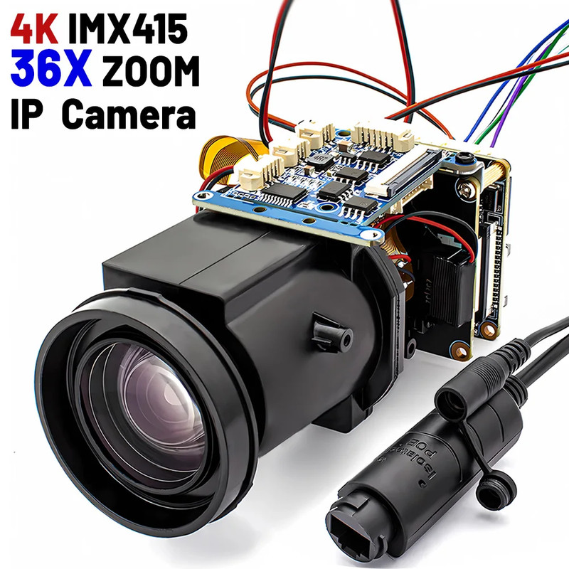 36X Optical Zoom Camera IMX415 CMOS Auto Focus 8MP 4K POE IP Camera Module CCTV