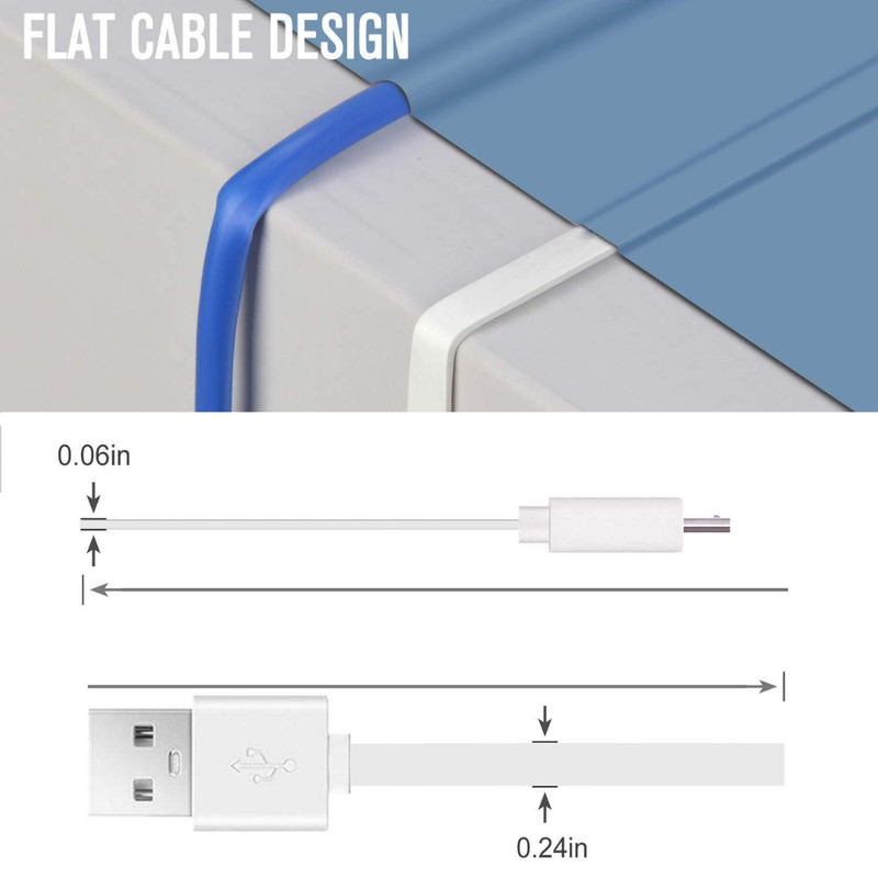 2- Pack 40FT Flat Power Extension Cable Compatible with Wyze Cam/Wyze Cam Pan gallery