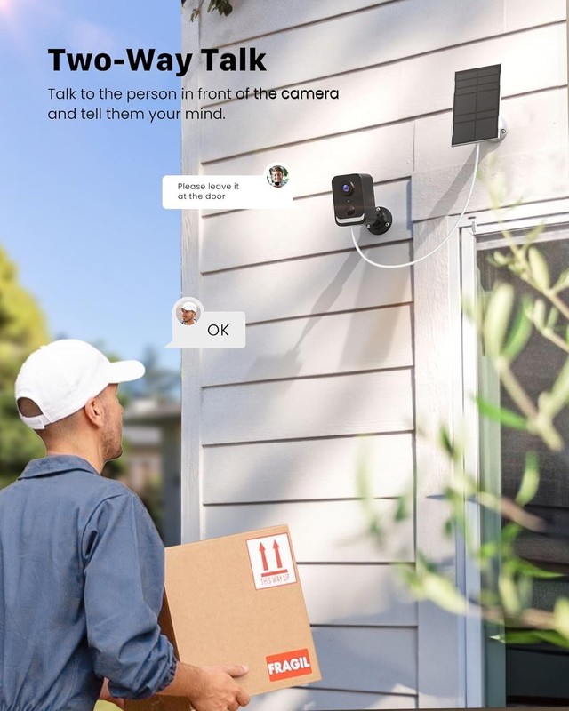 Security Cameras CG6K Wireless Outdoor Solar Power Cameras for Home Security WiF gallery