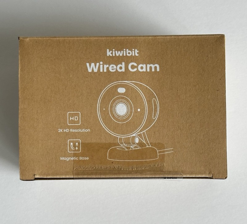 Kiwibit Wired 2K HD Video Security Camera Magnetic Base Model BC211 Taupe Color