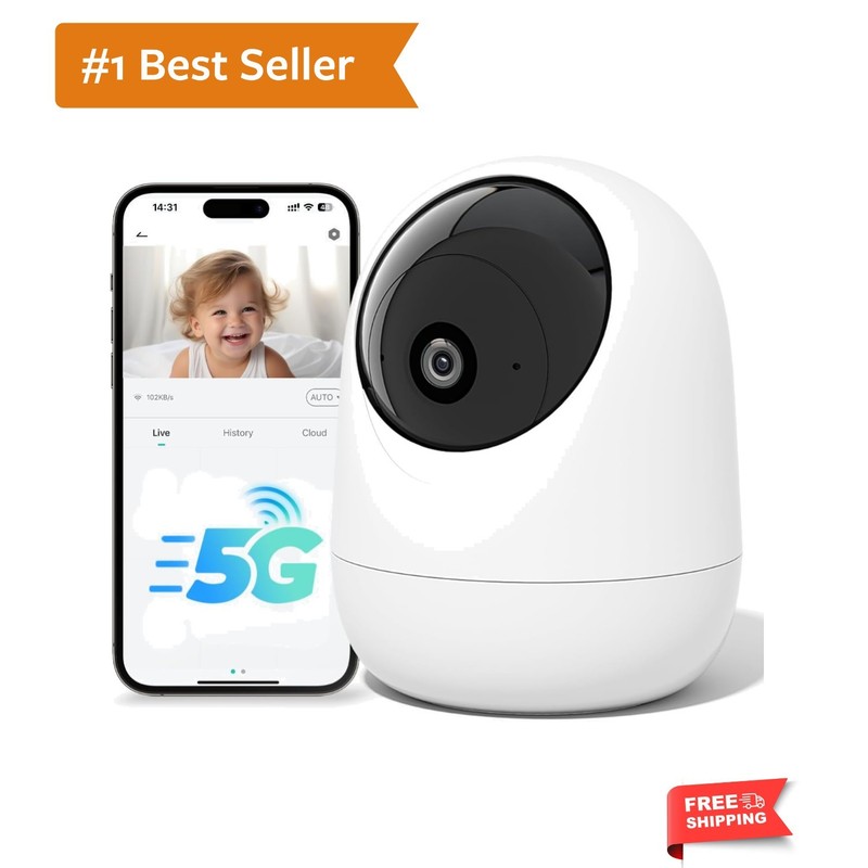 Versatile Indoor Camera with 360° Pan, Smart Alerts & Night Vision Capabilities