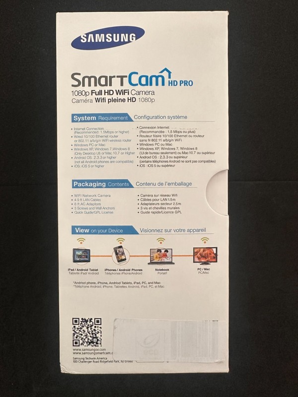 Samsung SmartCam HD Pro 1080p Wi-Fi Security Camera - Excellent Condition gallery