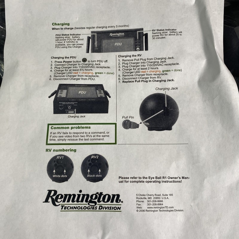 Remington Eyeball R1 Surveillance Sensor System 001-EYBR1-04 New In Case gallery