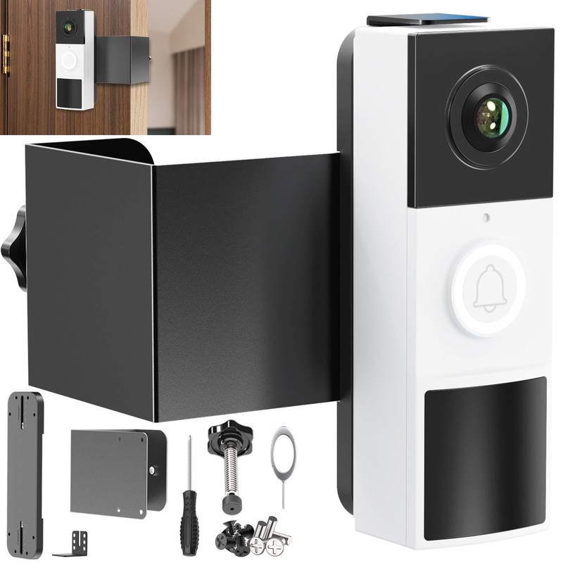 Anti-Theft Video Doorbell Mount with Tapo, Doorbell Mount, No Drill Adjustabl…