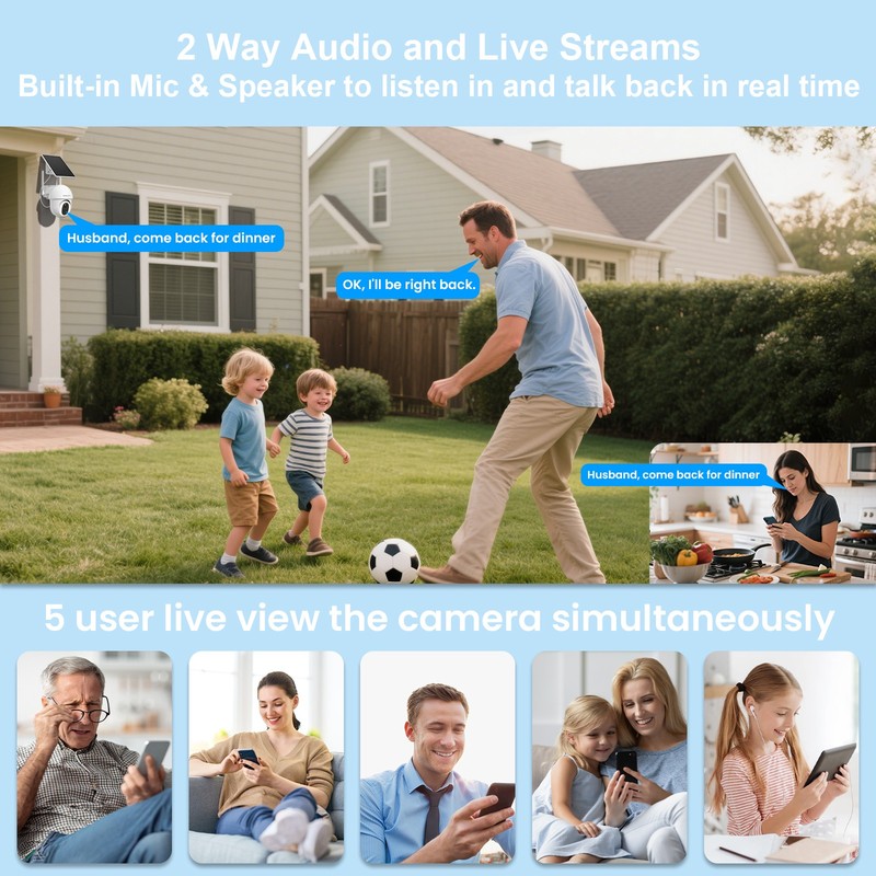 ARCCTV 4G LTE Cellular Solar Battery Security Camera Outdoor No WiFi 2 Way Audio gallery