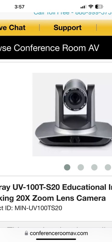 Minrray UV-100T-S20 Educational Intelligent Auto-Tracking 20X Zoom Lens Camera