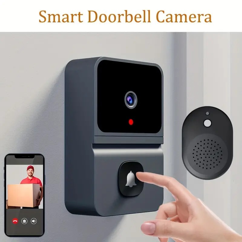 1pc Smart WIFI Doorbell Camera- Home Security Systems with 2-Way Audio, HD Night