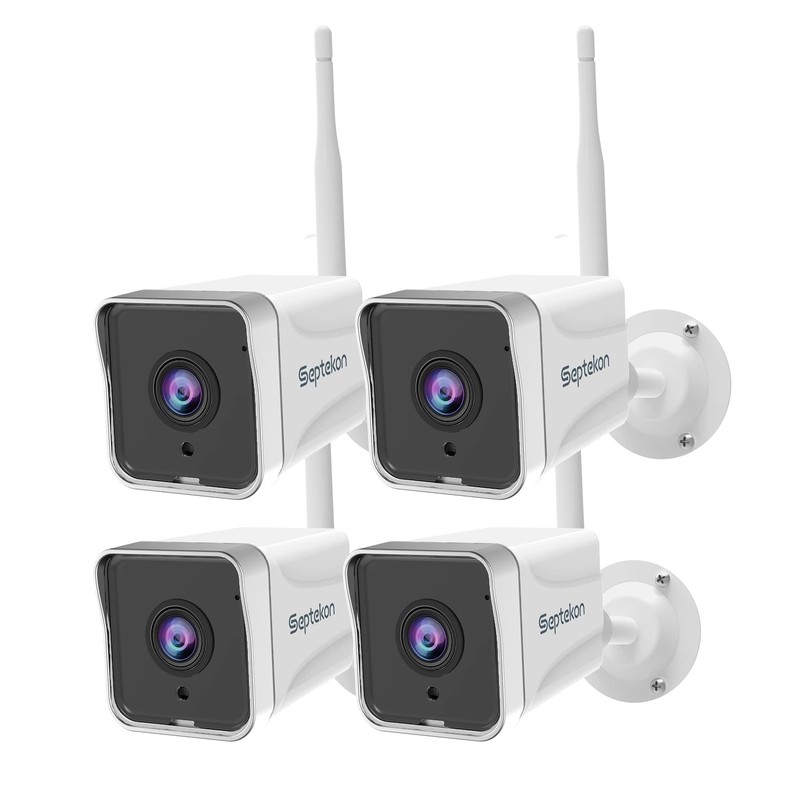 4 Pack Outdoor Security Camera 2K，WiFi Cameras for Home Security Outside with…