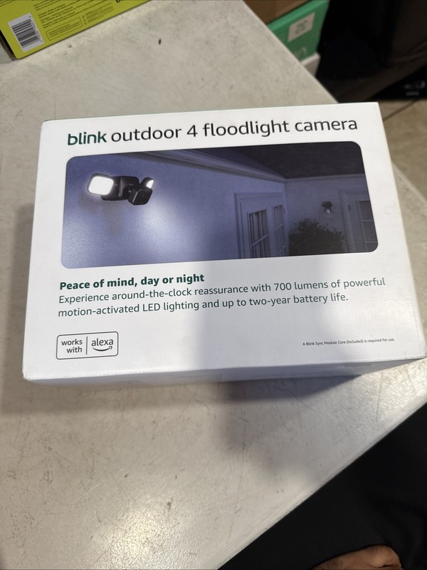 Blink - Outdoor 4 Floodlight Camera Wireless smart security camera, 700 lum... gallery
