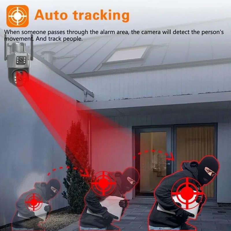 5G 1080P 360° Camara De Seguridad WIFI Inalambrica Para Casa Exterior Con Audio gallery